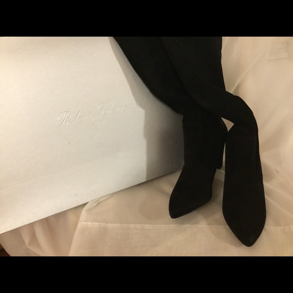 Robert Clergerie (black suede stretch) - Picture 6 of 8